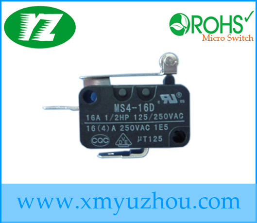 16A Short Roller Micro Switch (MS4-16D4-C)