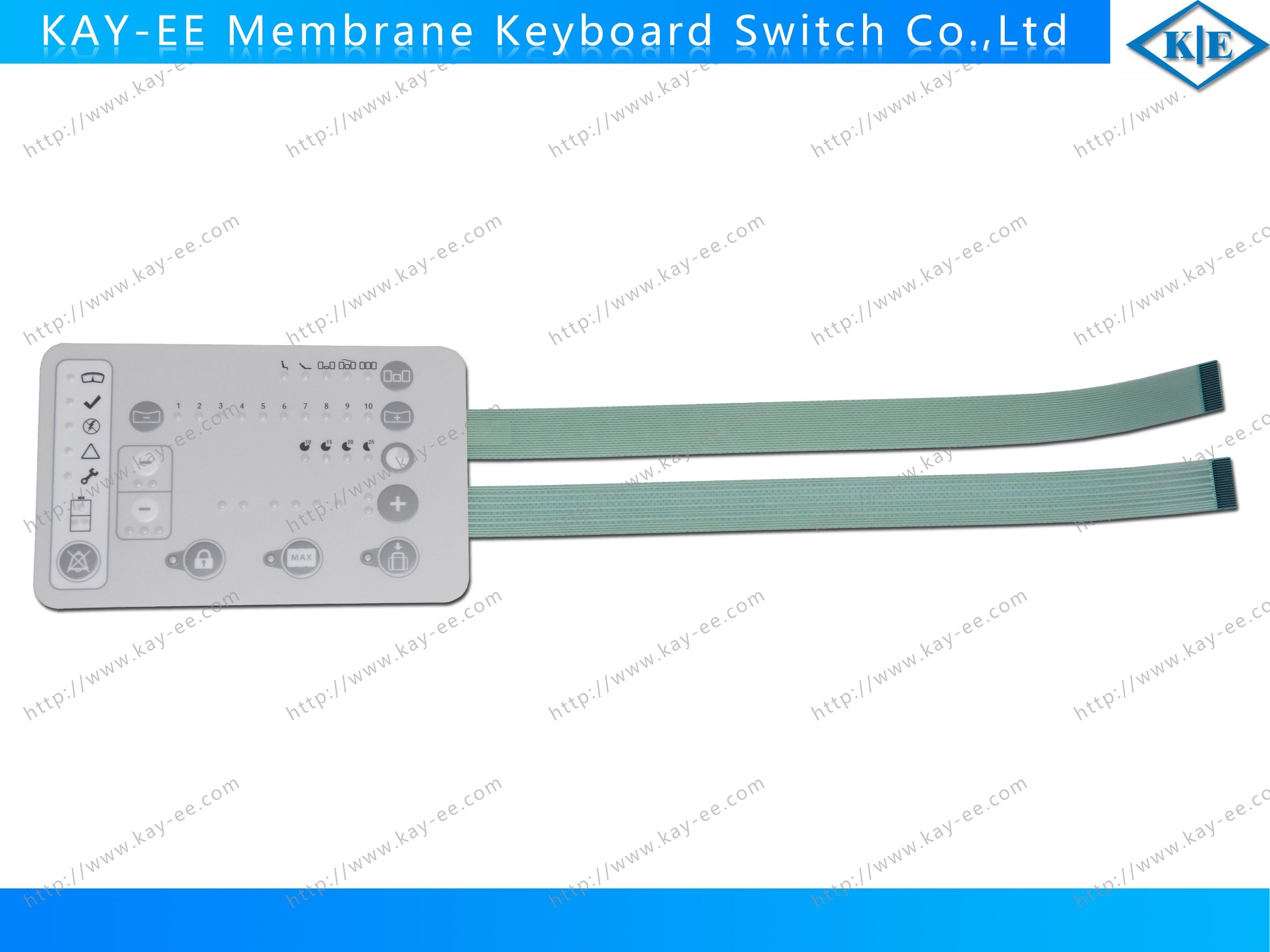 LED Embossed PE Keypad with Metal Dome Buttons
