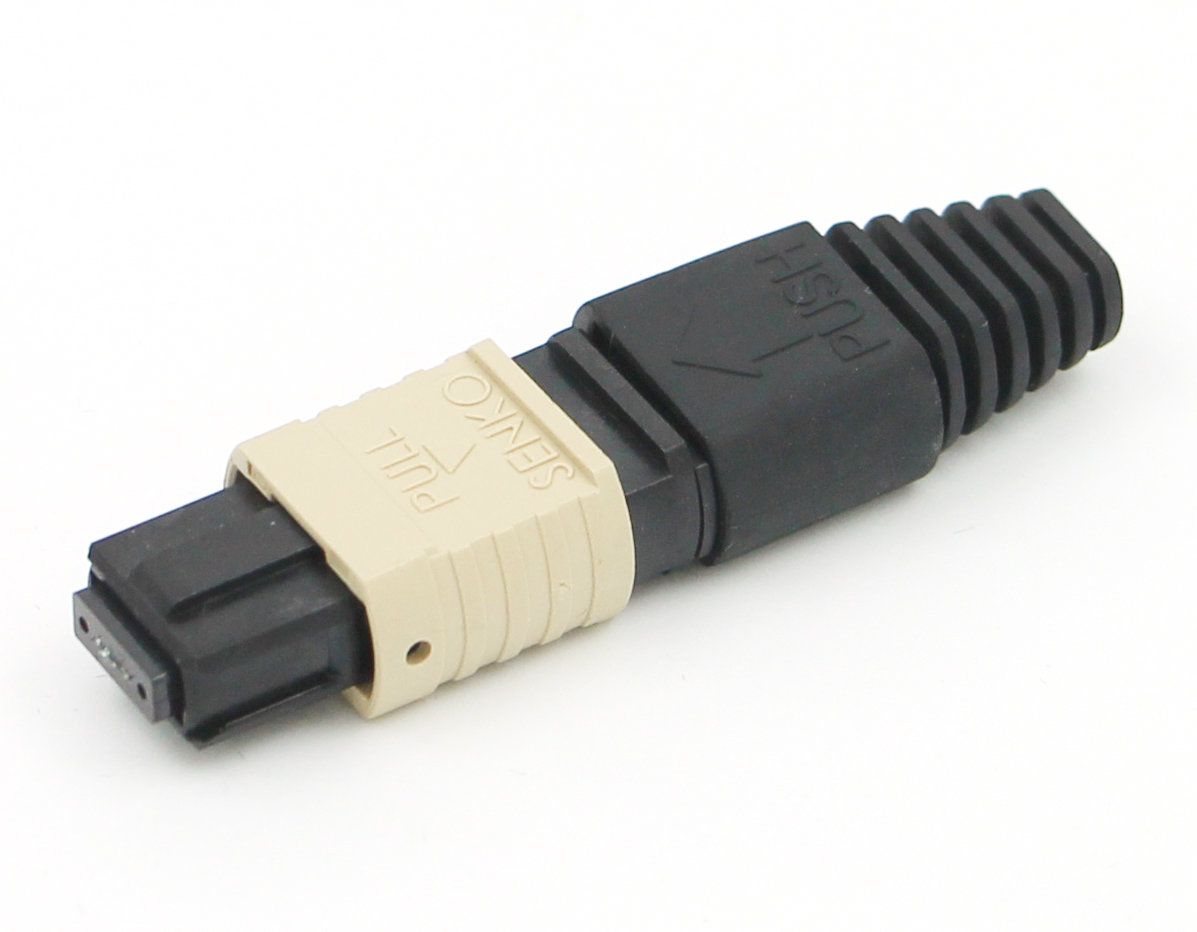 MPO/PC Fiber Optic Connector for Ribbon and Round Cable