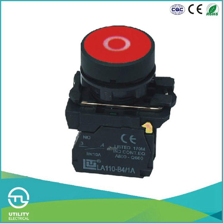 Utl Plastic Marked Round Snap-Action Push-Button Switches