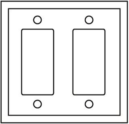 UL 2-Gang Decora/GFCI Device Decora Wallplate