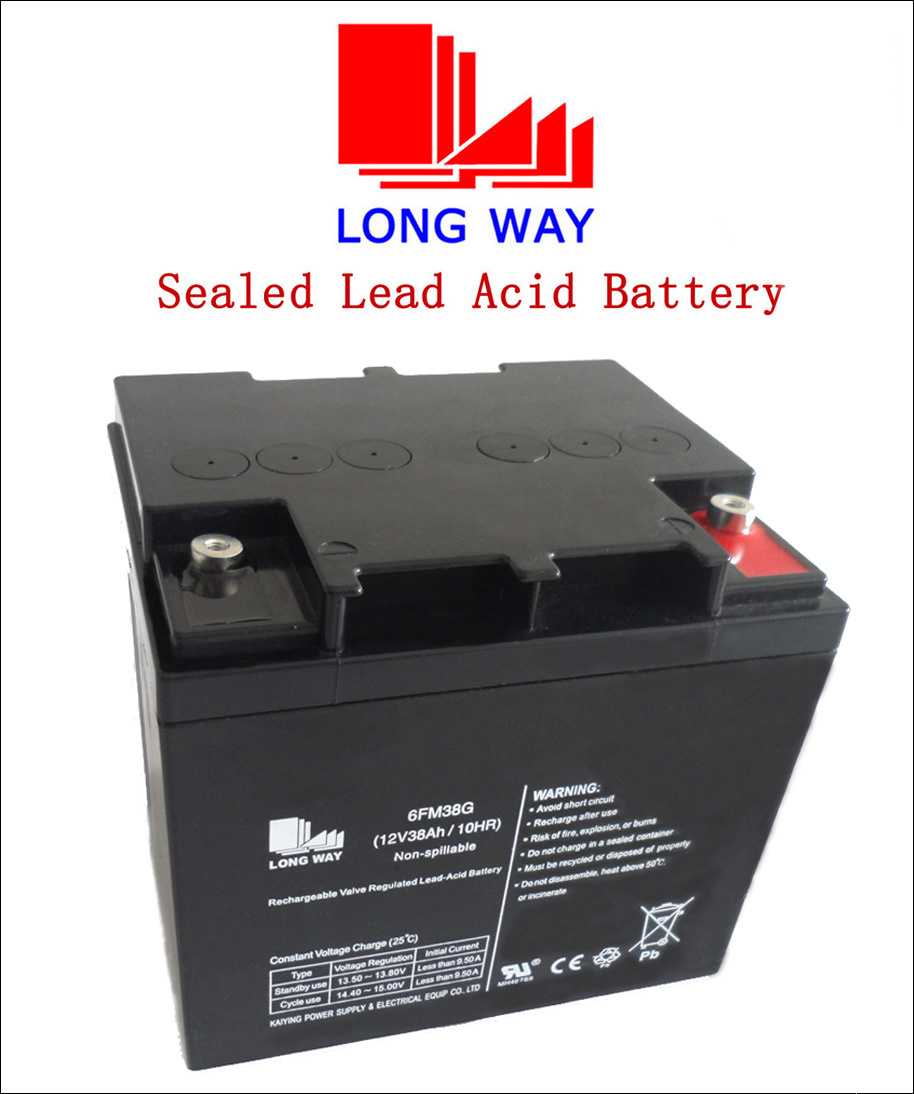 12V38ah Emergency Lighting Systems Rechargeable SLA Battery