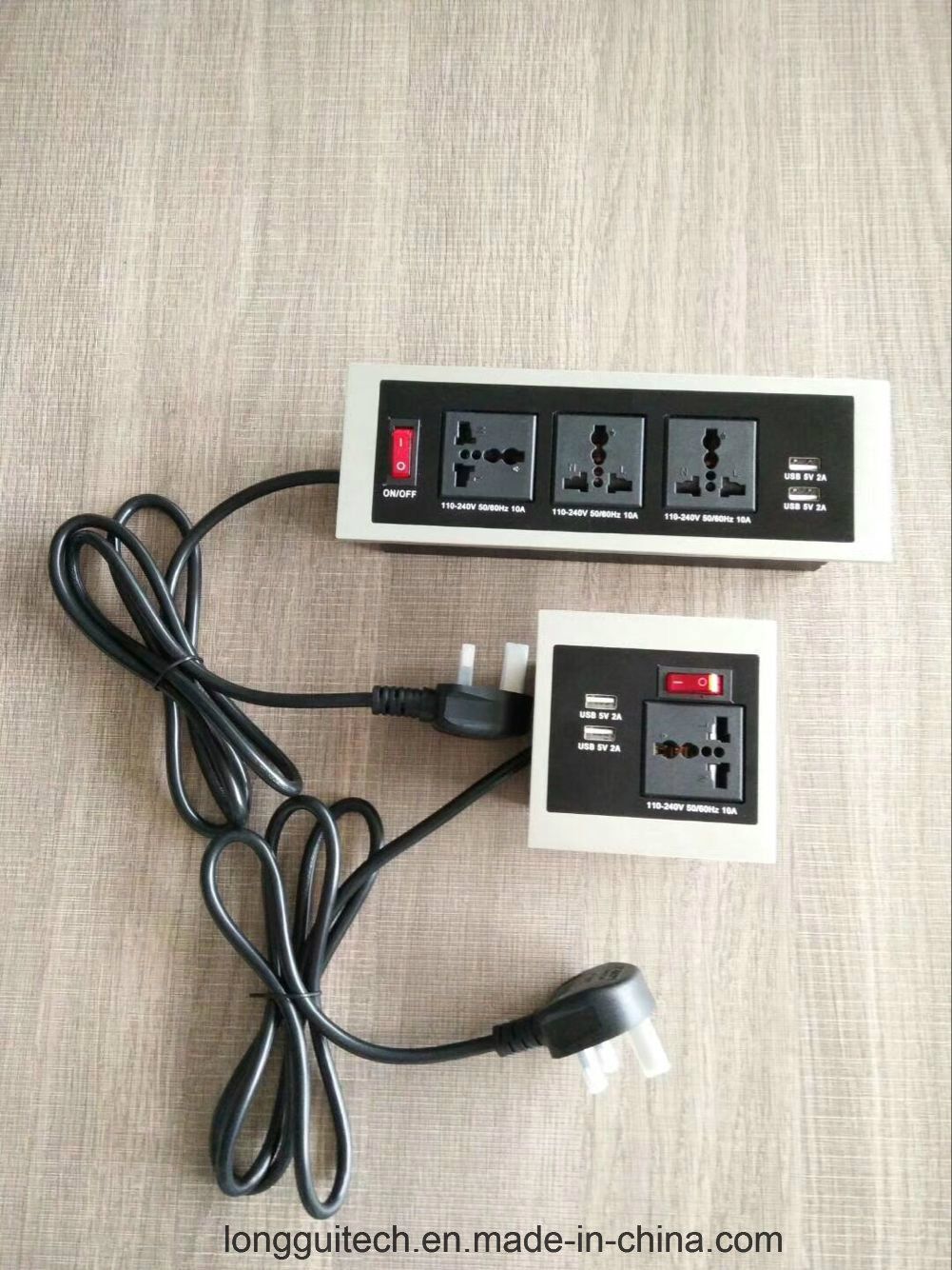 New Design Socket Wall Plate with Fast USB Charging Function Lgt-Ws 03