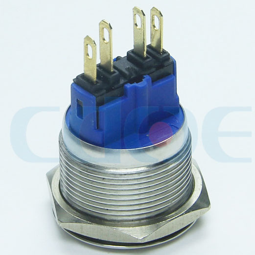 Vandal Resistant Metal Latching Type Push Button Switch