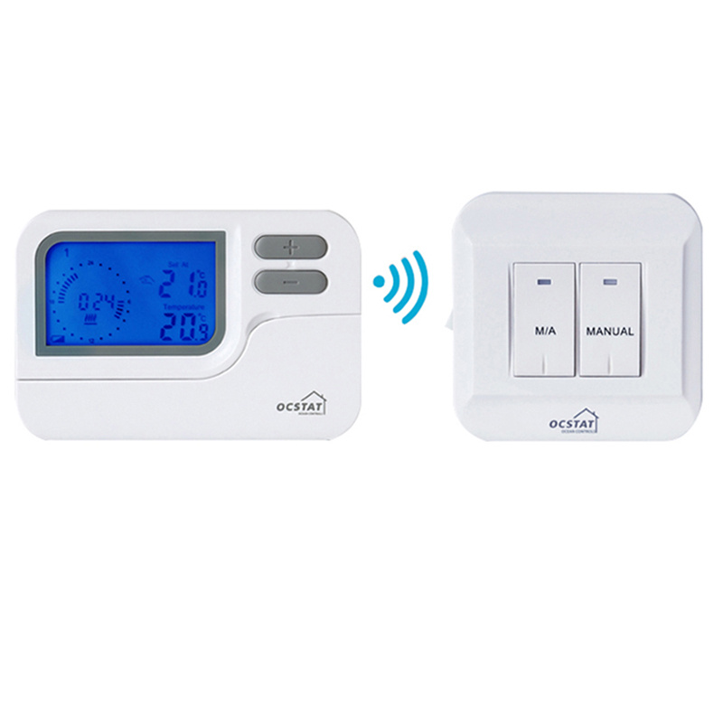 Boiler Heating Blue Backlight Room Battery Operated 7 Day Programmable Thermostat