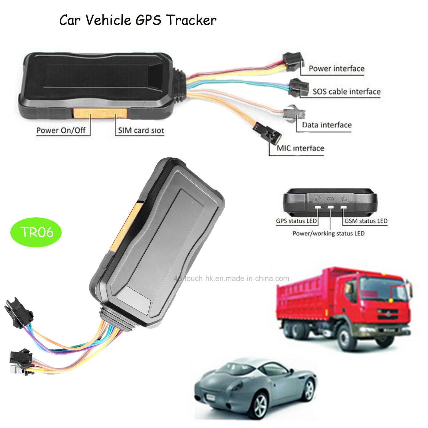 Factory Price GPS Car Tracker with Remot-Shutdown (TR06)