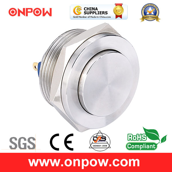 Onpow 19mm Metal Pushbutton Switch (GQ19SPH-10/J/S, CCC, CE, RoHS Compliant)