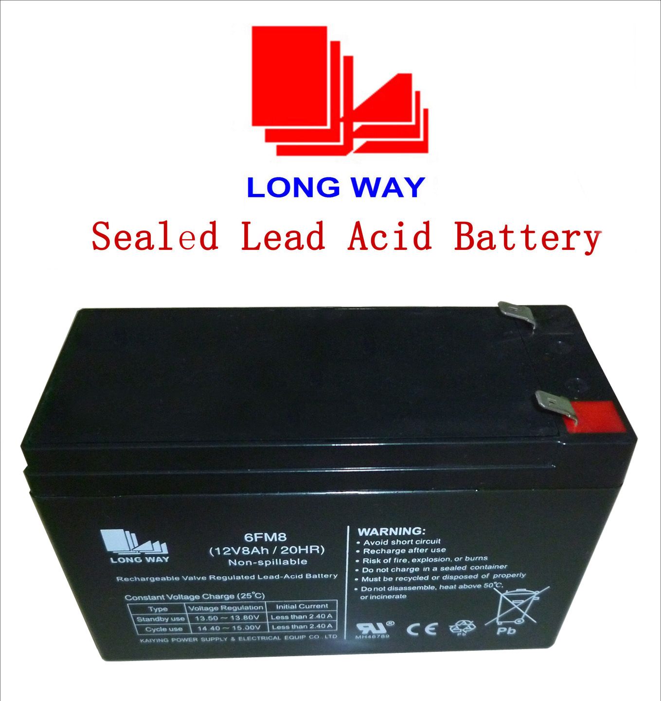 12V8ah Light Fire&Security UPS Solar Lead Acid Battery