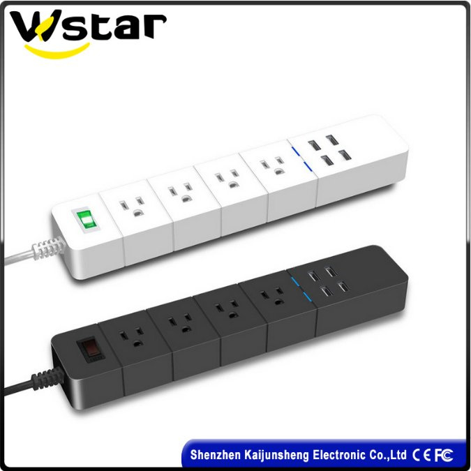 4 Power Socket, 4 USB Port, Us Standard Plug C138-C