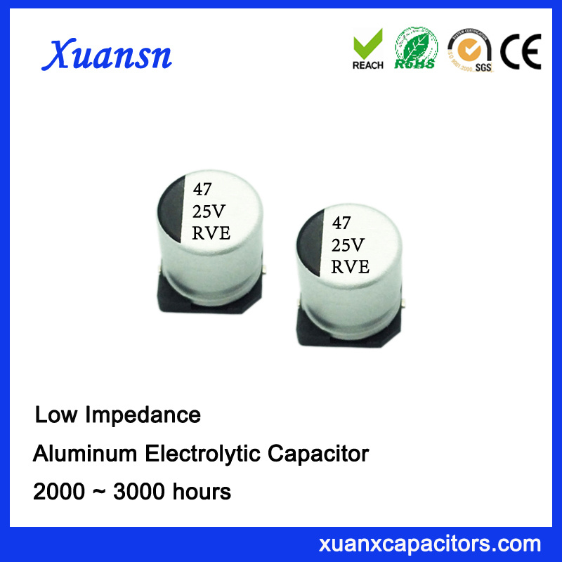 47UF 25V Chip High Frequency Aluminum Electrolytic Capacitor