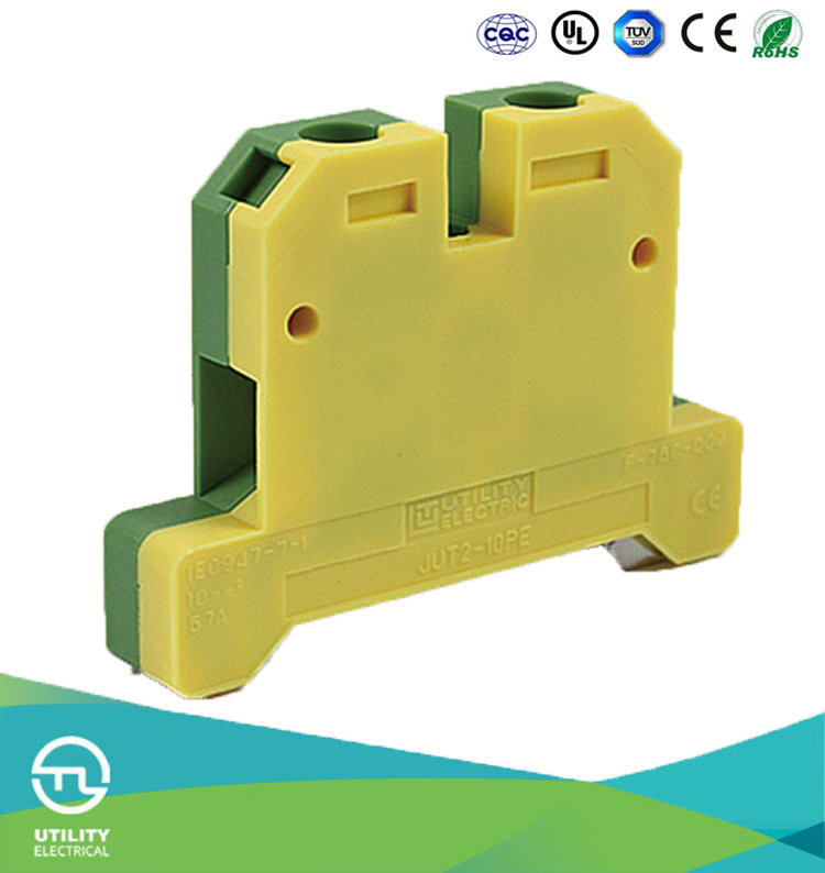 10mm2 Cable Wire Insulated DIN-Rail Terminal Block