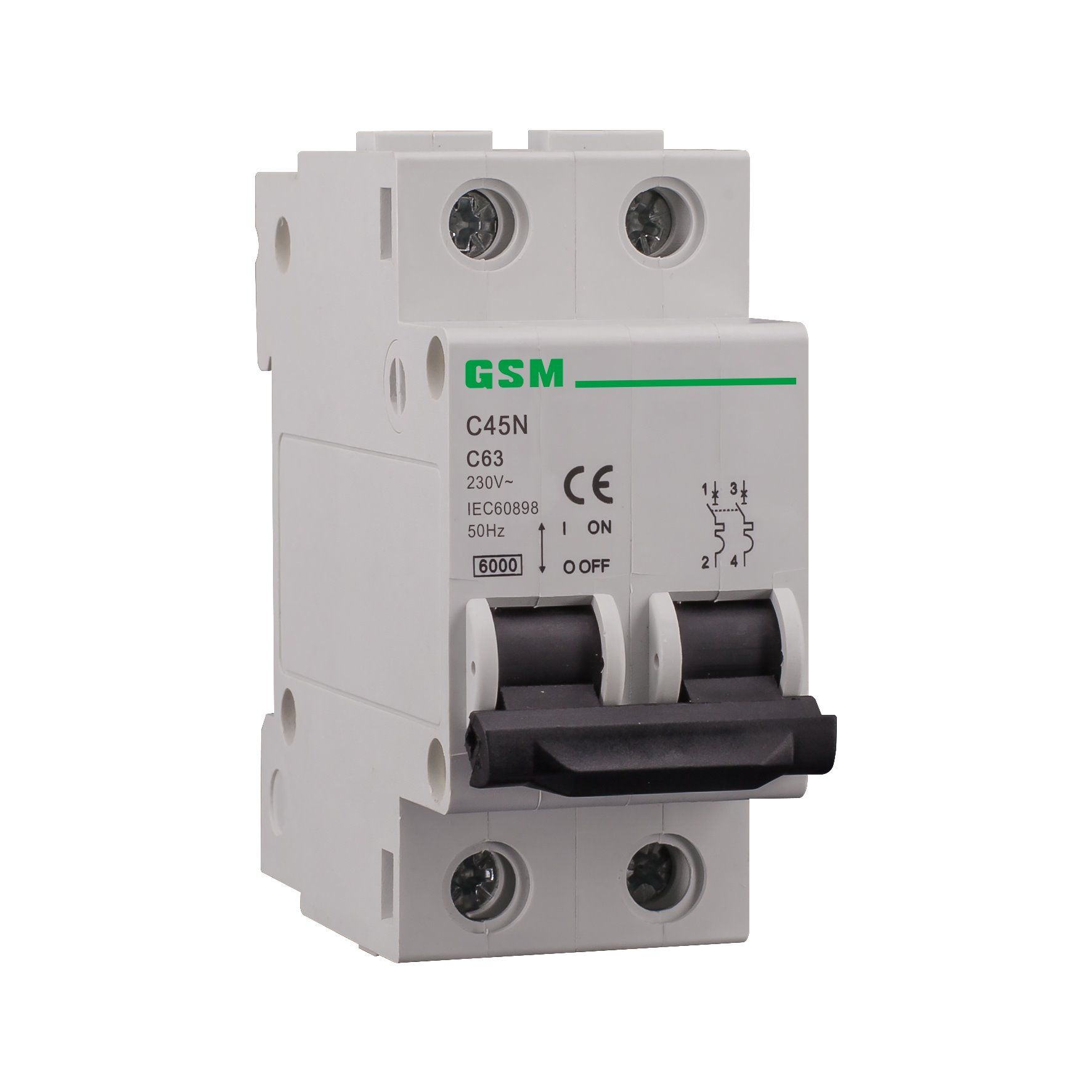 Miniature Circuit Breaker Circuit Breaker MCB Dz47-63-II 2p