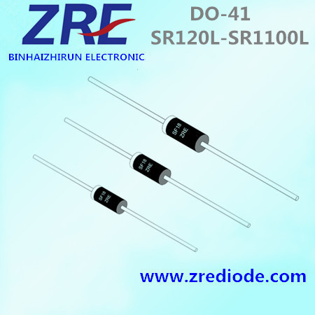 1A Sr120L Thru Sr1100L Low Vf Schottky Barrier Rectifiers Diode Do-41 Package