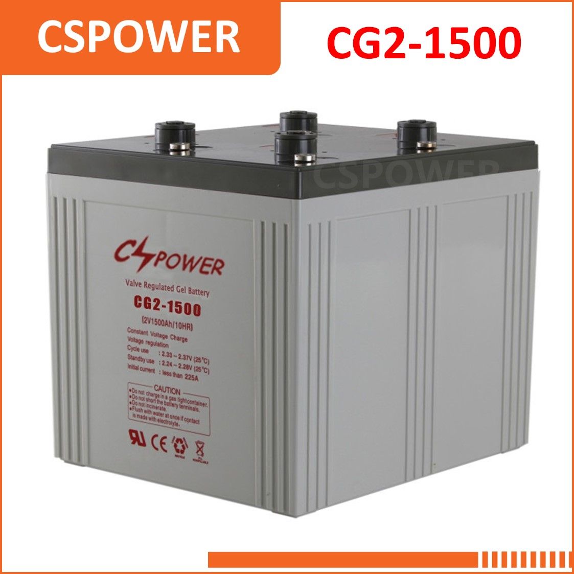 2V1500ah Deep Cycle AGM Battery / Accumulator for Solar &Wind System