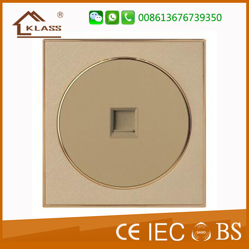PC Switch Plate 10A 250V 1gang Tel Socket
