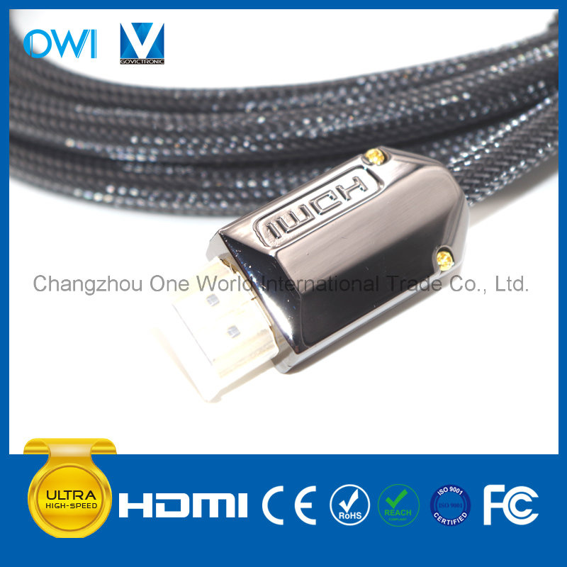 Metal Assembly HDMI 19pin Plugto Plug Cable with Gold Plug