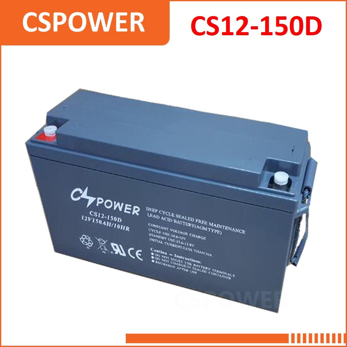 AGM Deep Cycle Battery for UPS 12V150ah CS12-150d