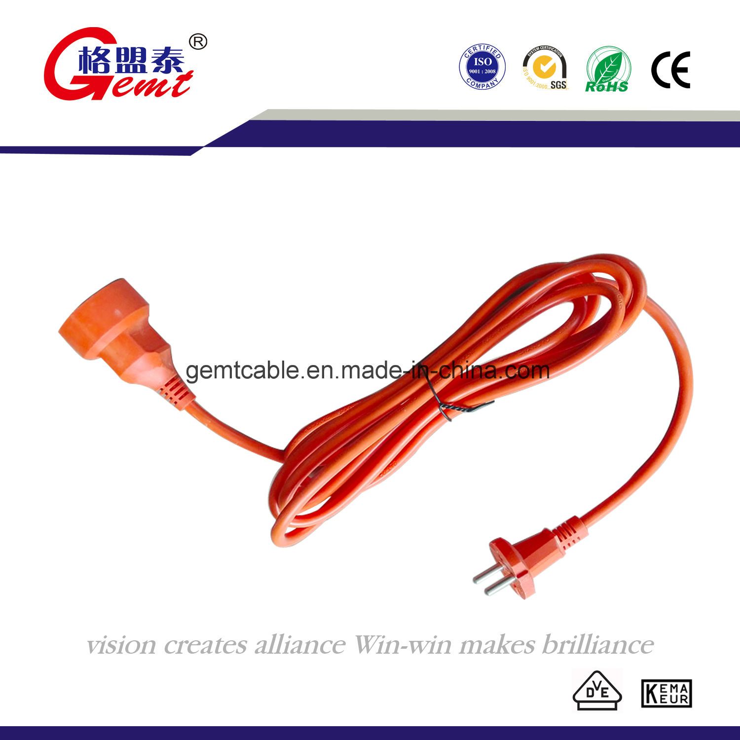 6FT En50075 (European 2 pin) to C7 by Gemt Cable