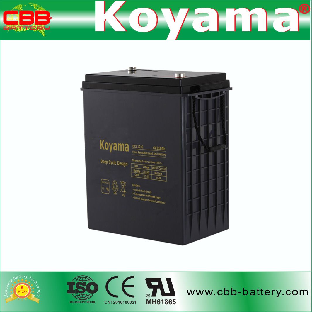 DC310-6 6V 310ah Deep Cycle AGM Storage Battery