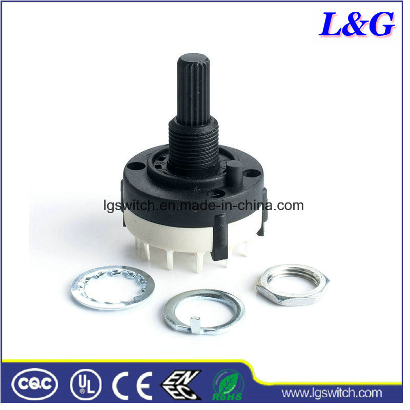 26mm 3p4t 3 Pole 4 Position D Shaft Rotary Switch