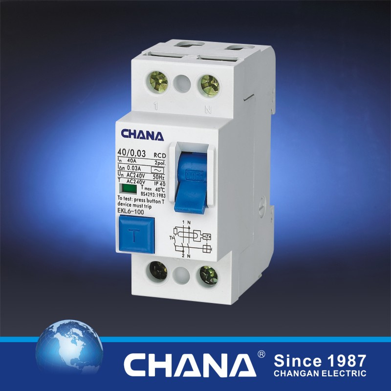EKL6-100 Residual Circuit Breaker (2P, 4P) RCCB
