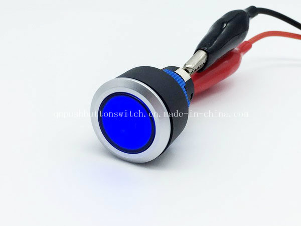 22mm Round Blue LED 12V Latching Push Button Switch