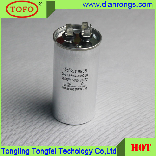 35UF Cbb65 Capacitor Power Start Film Capacitor