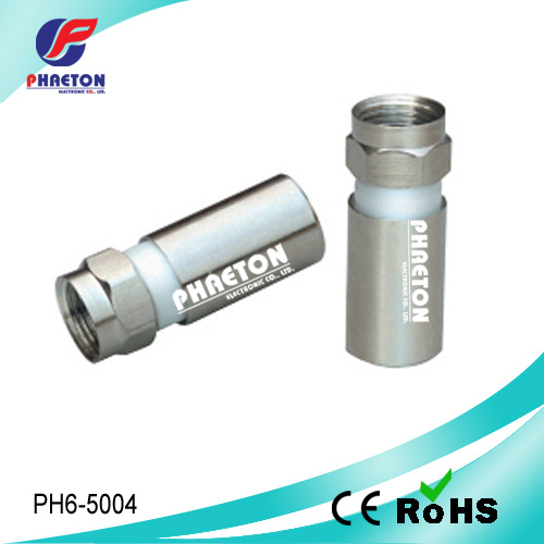 Rg59 RG6 Compression Cable Connector for Coaxial Cable (pH6-5005)