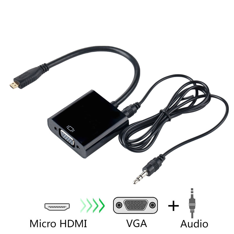 Micro HDMI to VGA with Audio Converter