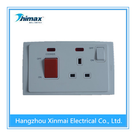 13A Light Wall Control Switched Socket with Neon and 45A Switch with Neon