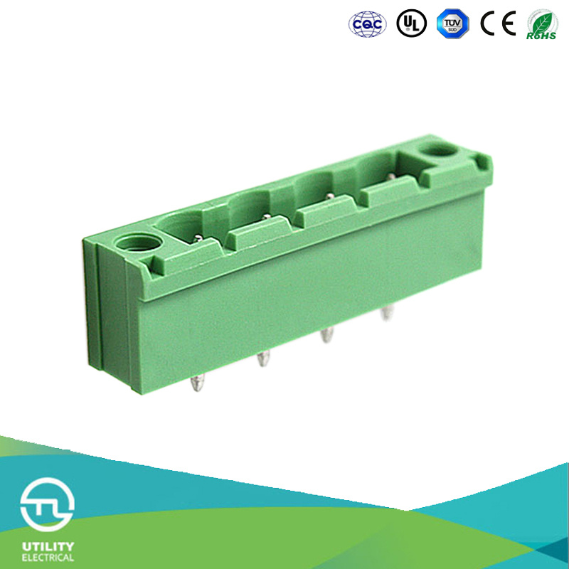 Pin Right Angle PCB Terminal Blocks 7.62mm Pitch