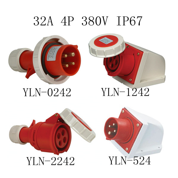 32A 4pin IP67 Industrial Plug and Socket