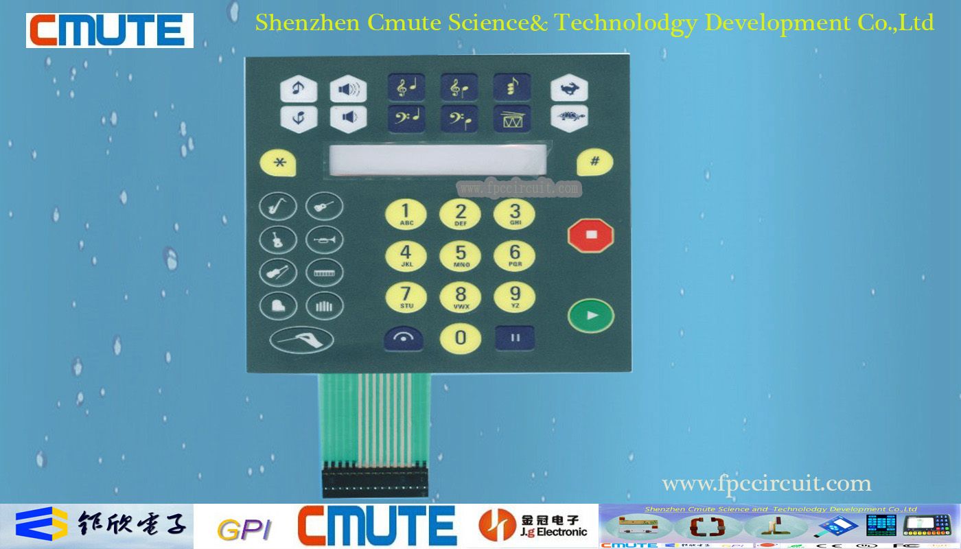 Brand Connector Music Electronical Toy Application Membrane Switch Keyboard