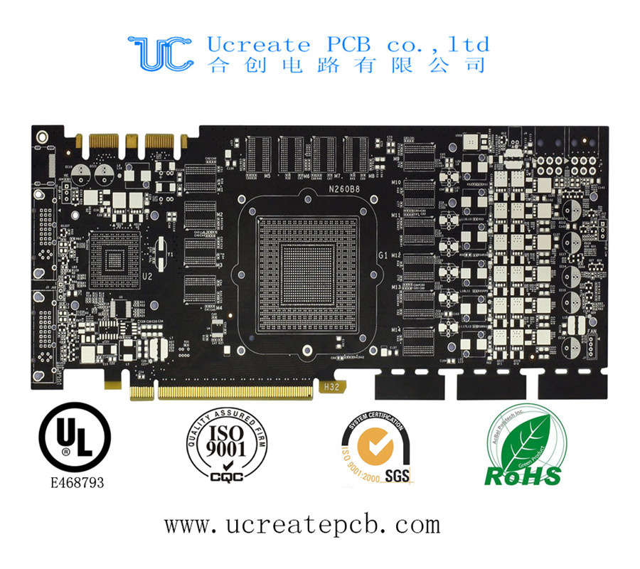 Black Solder Mask PCB with UL ISO RoHS