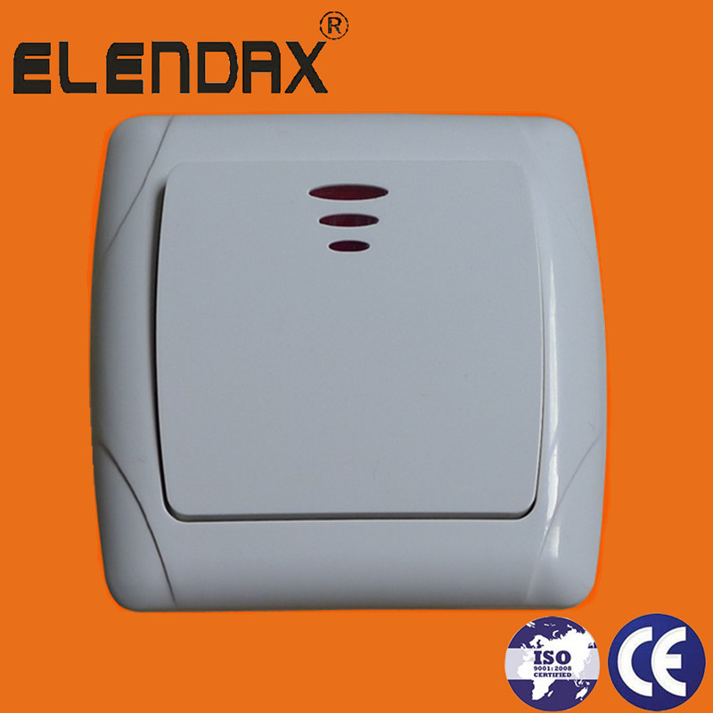 European 10A Electrical Wall Switch with Indicate Light (F3101)