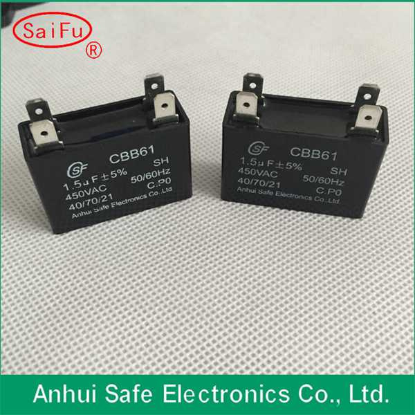 Cbb61 15UF 450VAC Motor Capacitor