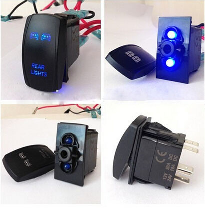 12V LED Light Rocker Switch/Waterproof Car Rocker Switch