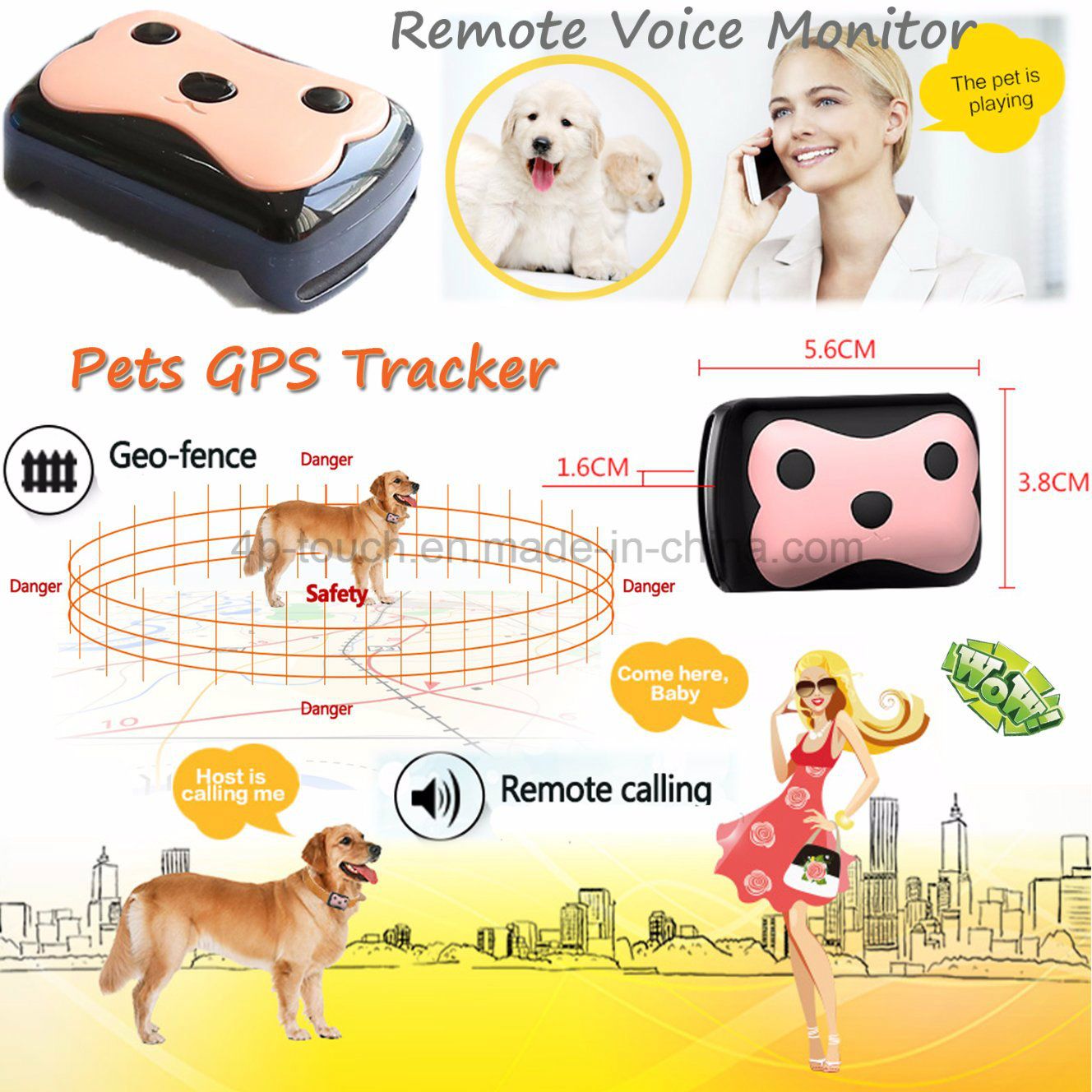 2017 Long Battery Life Pet GPS Tracker (D69)