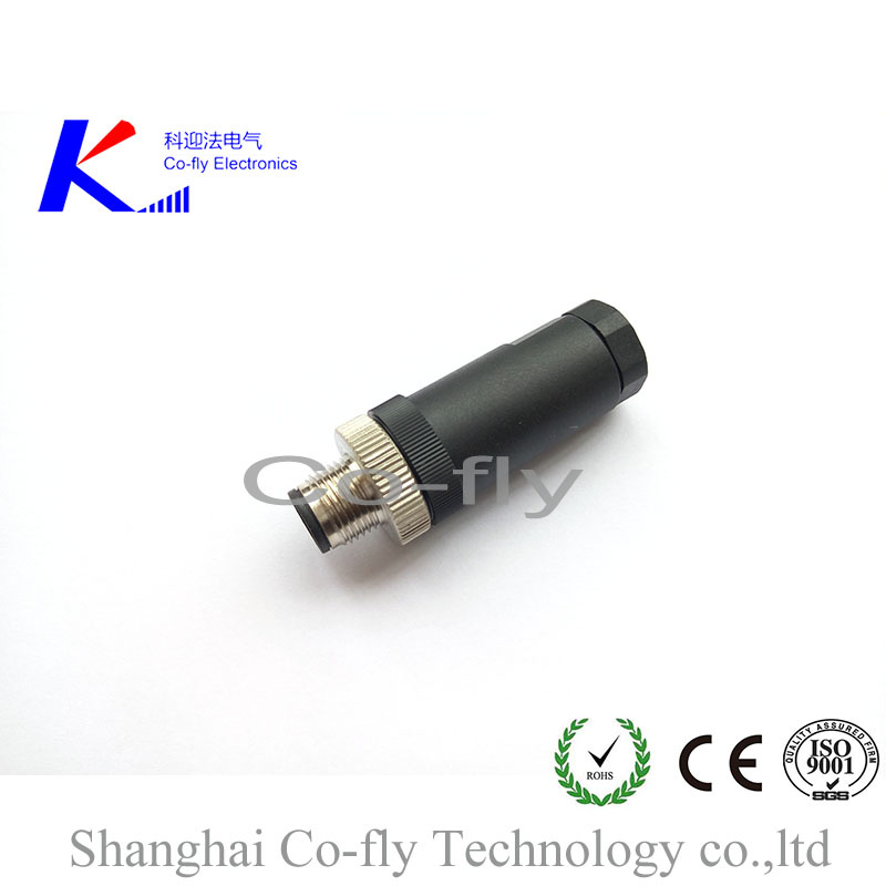 M8 Waterproof Male IP68 4 Pin Assembly Lock Screw Circular Connector