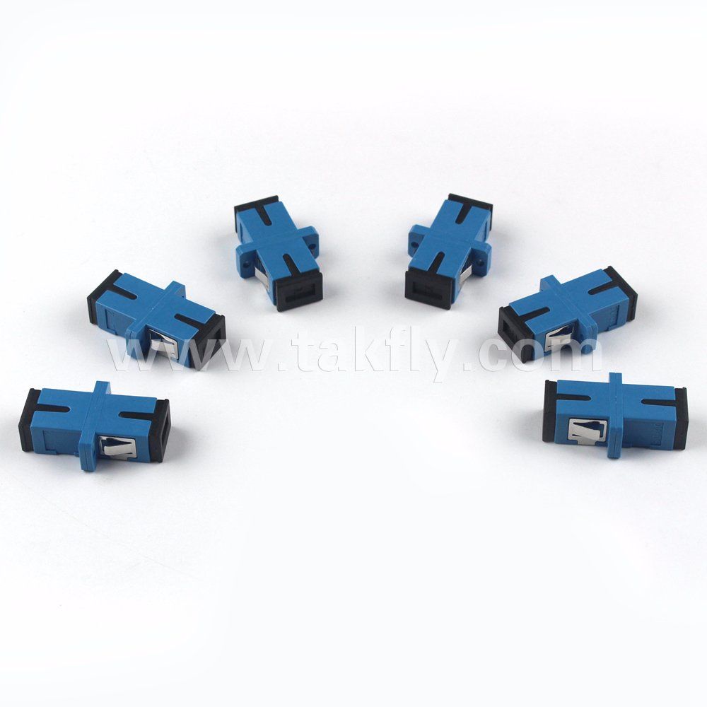 Customized Color 0.2dB Blue Upc Simplex Sc Fiber Optic Adapter