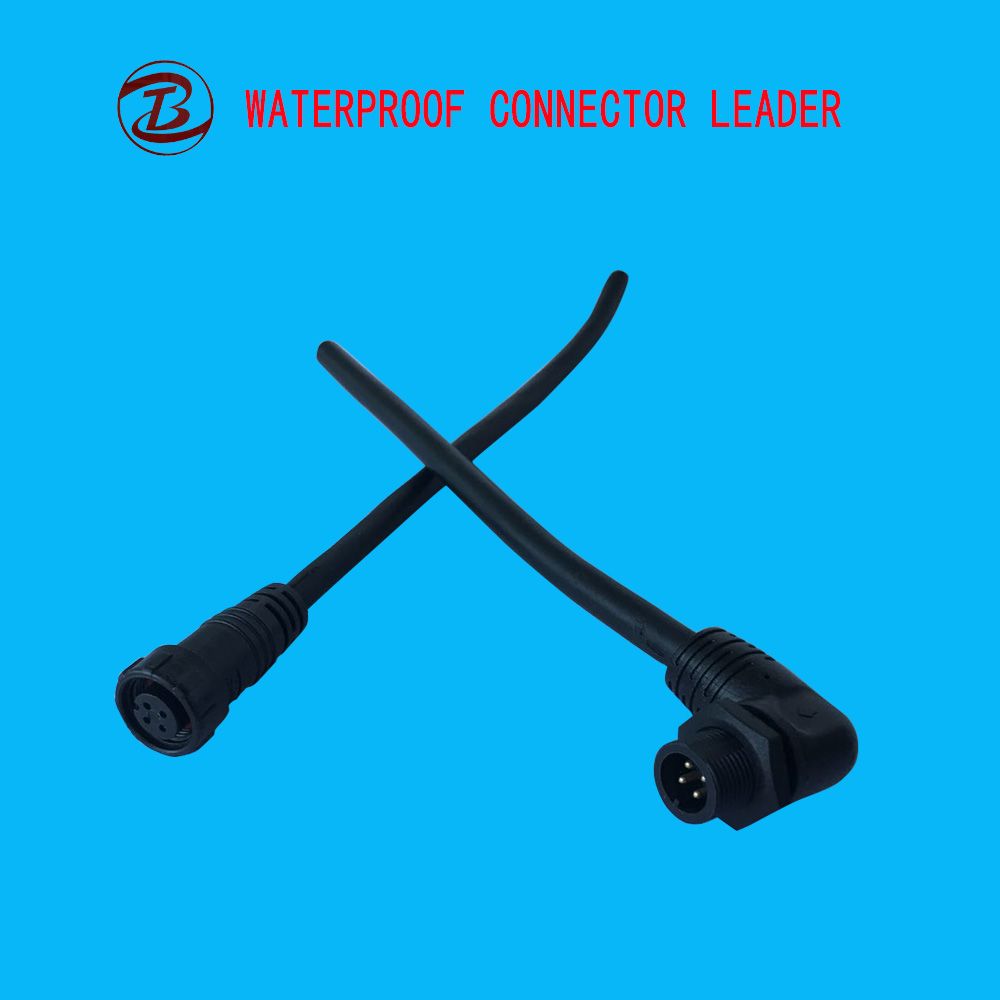 Right Angled 4 Pin Cables Wire Waterproof Connector