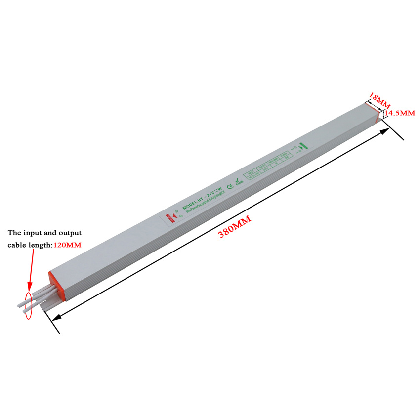 24V 72W Ultra Thin LED Power Supply for Light Box