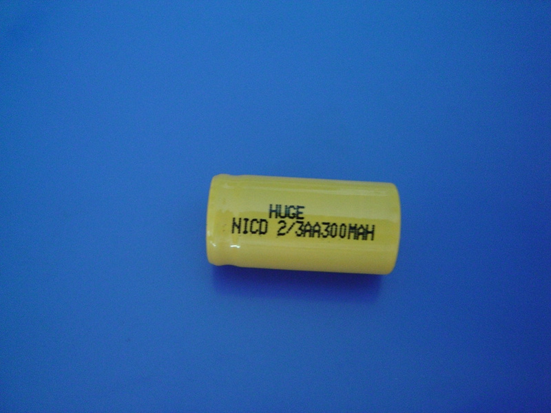 1.2V 300mAh power 2/3AA size rechargeable NiCd Battery