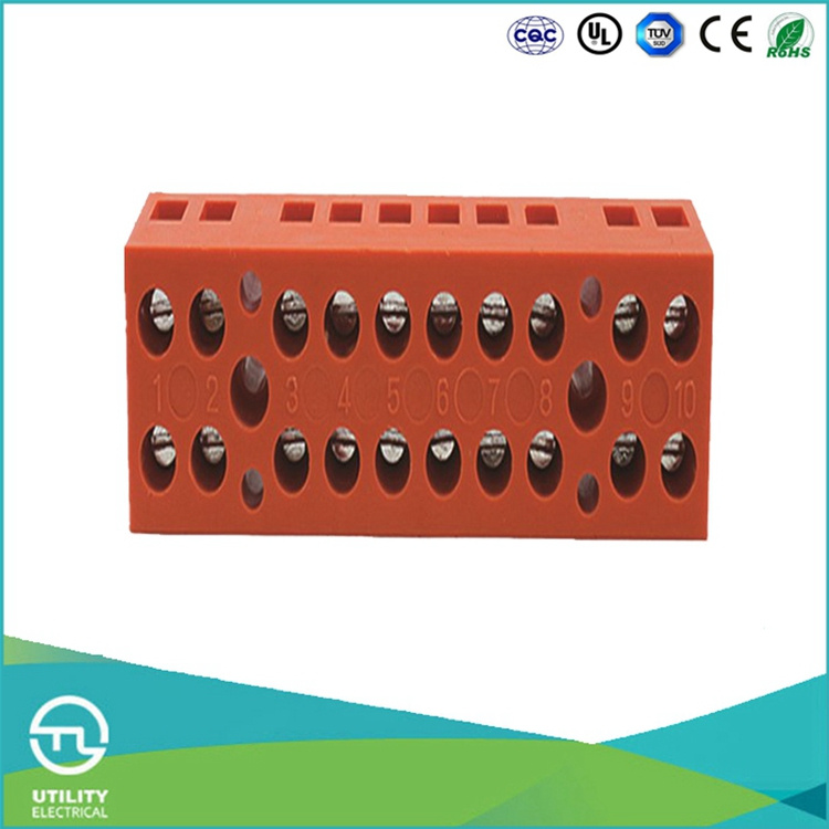 Plug in Base Closure Terminal Blocks Twelve Bits 600V 36A