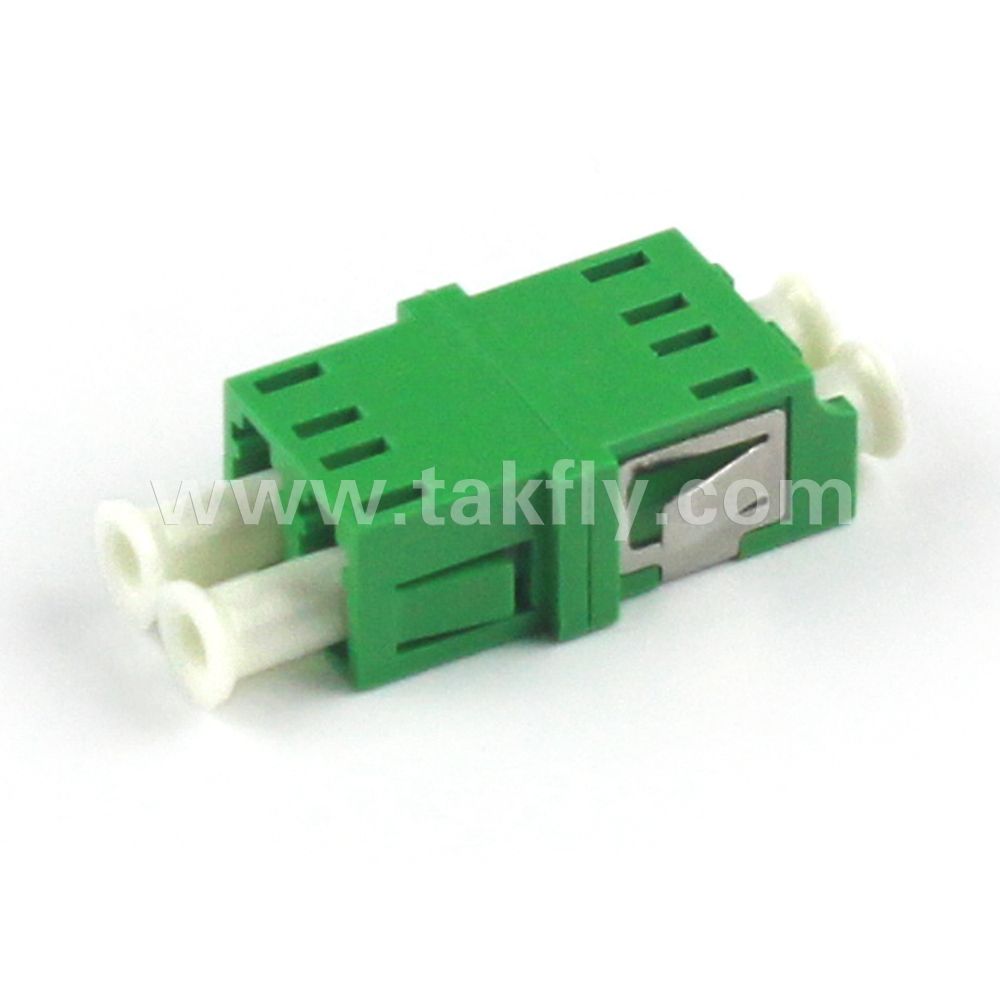 Low Loss ABS Plastics 0.2dB LC APC Duplex Fiber Optical Adapter