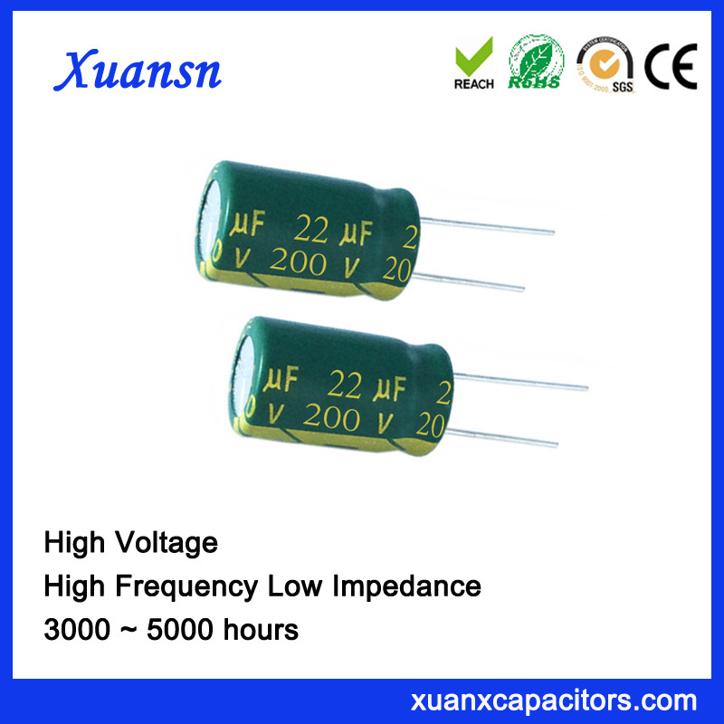 200V 22UF 10*16mm Electrolytic Capacitor High Frequency