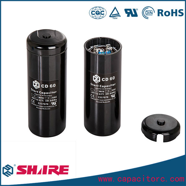 CD60 Capacitor 110-125VAC 108-130UF Refrigerator Start Capacitor