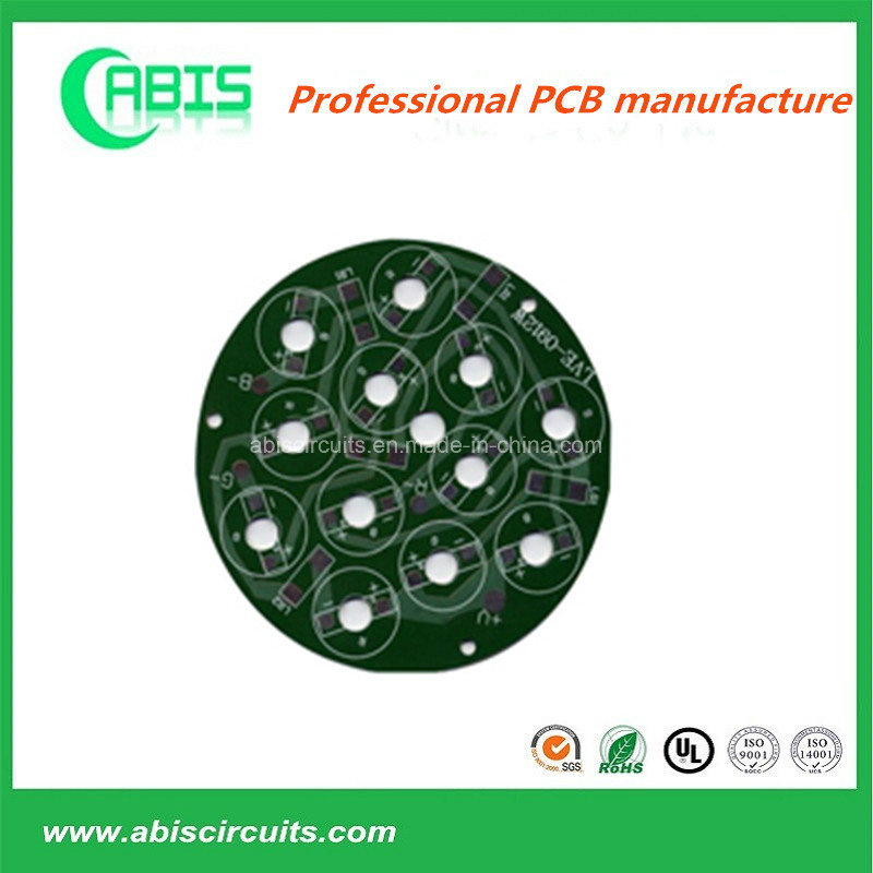 Round Shape Aluminum Base PCB with Green Solder