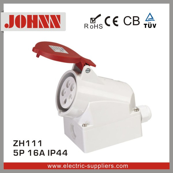 IP44 5p 16A Good Quality Surface Mounted Socket for Industrial