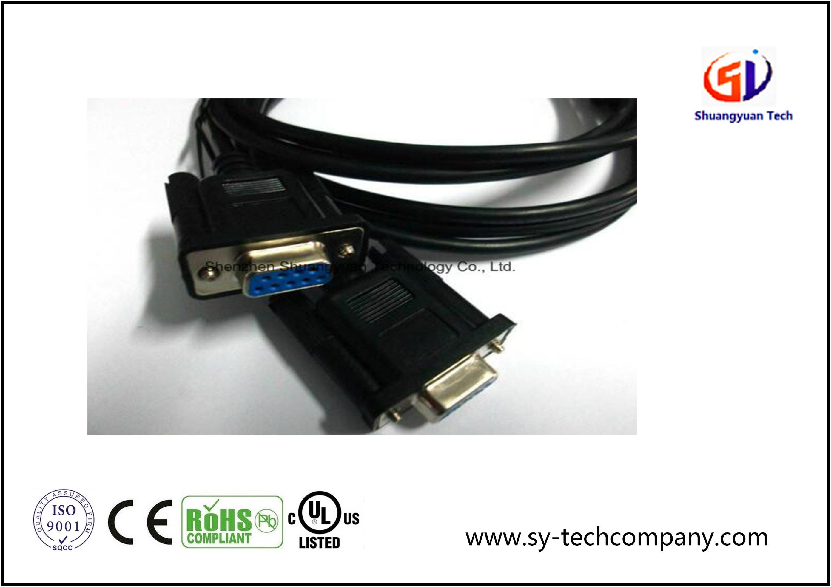 C2g 0.5m dB9 F/F Null Modem Cable - Black